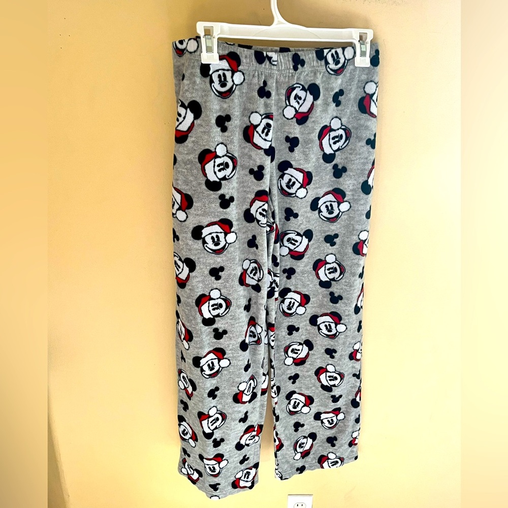 Disney fleece pajama pants lounging  Christmas Mickey Medium!